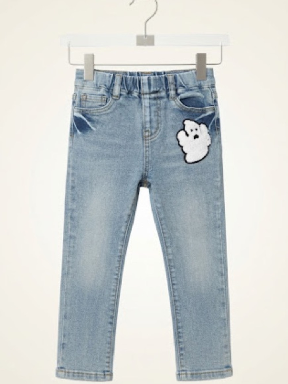 Kids Light Blue Denim Jeans with Ghost Patch